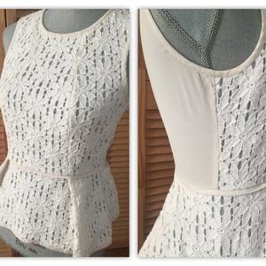 Tibi Peplum Eyelet Blouse